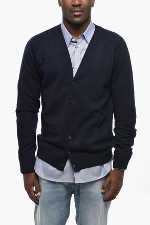 Dsquared2 Cardigan in Lana Vergine con Tasche a Toppa Dsquared2