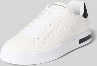 A|X Armani Exchange Sneaker mit Schn&uuml;rung Modell LONDON SAFFIANO in Weiss, Gr&ouml;&szlig;e 41