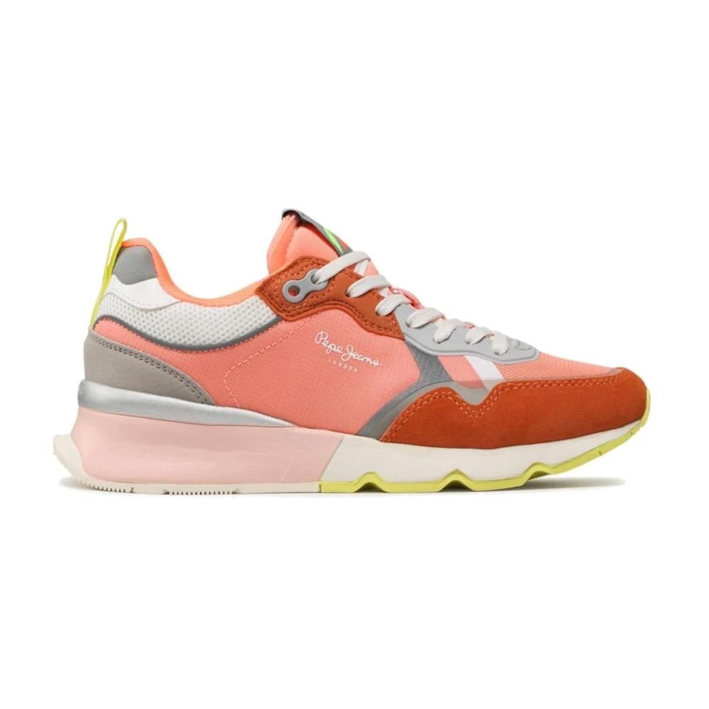 Scarpe Da Ginnastica Pepe Jeans London Colors - Rosa - Sneaker Donna Con Suola EVA Bicolore E Tomaia Combinata - 4