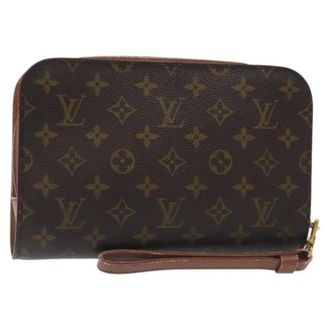 Louis Vuitton Pre-owned Tela clutches - - Pre-owned - Donna - Marrone - ONE SIZE