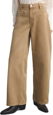 Mango Welt Pocket Balloon Jeans in Caramel at Nordstrom, Size 8
