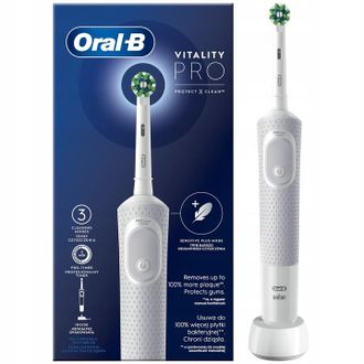 Braun Cepillo De Dientes El&eacute;ctrico Oral-b Vitality Pro D103 En Caja, Color Blanco
