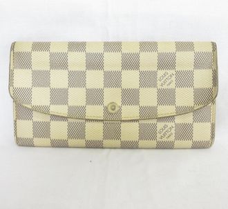 Louis Vuitton Damier Azur White Damier Azur Long Wallet (Bi-Fold) (Pre-Owned)