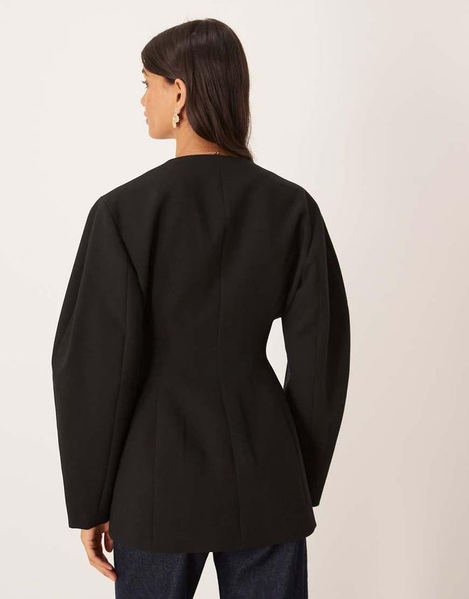 Veste Courte En Cuir Synthétique Femme - Blazer Sans Col Zippé Léger Et Tendance Pour Toutes Saisons