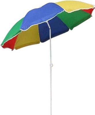 Trade Shop Trade Shop - Ombrellone Mare Spiaggia Giardino Acciaio Grande 210 Cm Arcobaleno Colorato