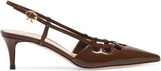 Gianvito Rossi Eloise Slingback in Brown Nappa at Nordstrom, Size 35.5
