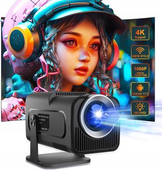OEM Proyector Lcd Alwtniet Hy320 Full Hd 1080p Con Android 11, Ansi, Wifi 6 Y Bluetooth 5.0