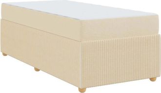 vidaXL Estructura De Cama Con Colch&oacute;n Crema 80 X 200 Cm Tela Vidaxl