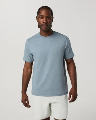Vuori Clothing Short Sleeve Ponto Performance T-Shirt | Foggy Blue Heather | Medium