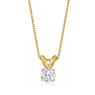 Ross-Simons Diamond Pendant Necklace in 14kt Yellow Gold