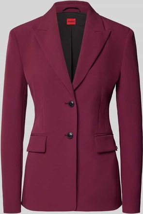 HUGO BOSS Regular Fit Blazer mit steigendem Reverskragen Modell ASMALLA-1 in Bordeaux, Gr&ouml;&szlig;e 34