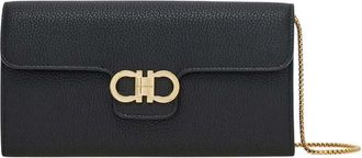 Ferragamo Black Gancini Clutch