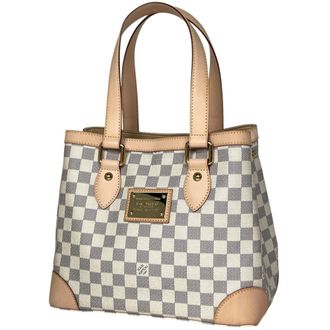 Louis Vuitton White Damier Azur Handbag Tote Bag (Pre-Owned)