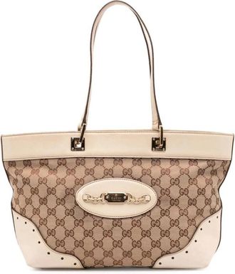 Gucci Pre-owned Tote Bags, female, Brown, Size: ONE SIZE Pre-owned Printed Tote Bag
