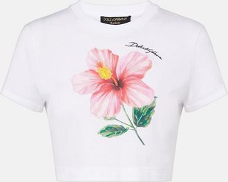 Dolce & Gabbana Floral cotton crop top