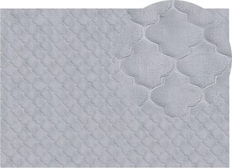Beliani Beliani - Alfombra Gris 160 X 230 Cm Poli&eacute;ster Piel Sint&eacute;tica Conejo Reja Pelo Largo Gharo