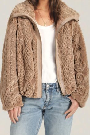 True Grit Womens So Cozy Cable Jacket In Claret