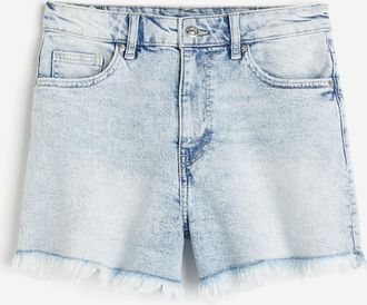 H&M Jeansshorts High Waist - Blue