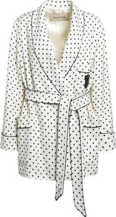 Valentino Garavani Caban - Dames - Blazers - Wit - S - Leer - Jassen