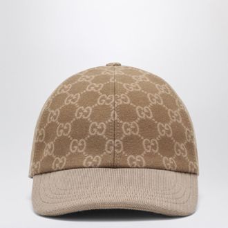 Gucci Beige GG knit fabric baseball cap
