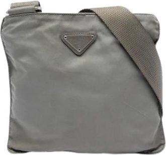 Prada Pre-owned Nylon Crossbody Bag - unisex - Vintage Schoudertas - Grijs - ONE Size - Nylon - Vintage