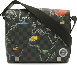 Louis Vuitton Pre-owned District PM NM Damier Graphite Messenger Bag - Dames - Vintage Schoudertas - Zwart - ONE Size - Vintage