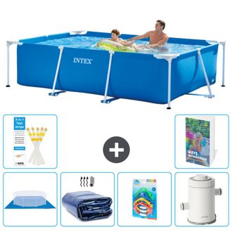 Intex Piscina Con Estructura Rectangular - 260x160x65 Cm - 7-piezas S123