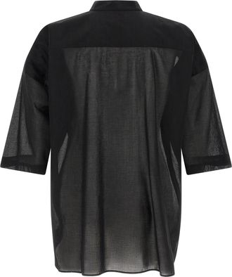 Rick Owens Mens Black Cotton Blouse