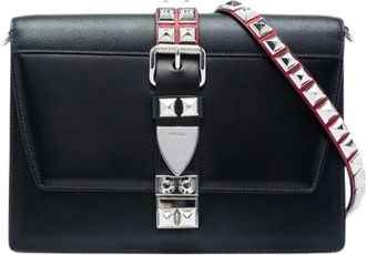 Prada Pre-owned Elektra Crossbody - Dames - Vintage Schoudertas - Zwart - ONE Size - Leer - Vintage