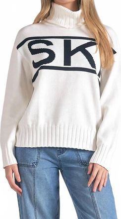 Elan Ski Turtleneck Sweater In Ivory