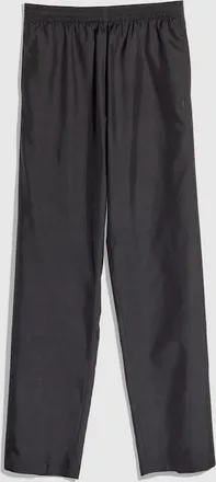 Gucci Silk Poplin Leisure Pants With Web, Size 44, Black
