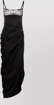 Jacquemus embroidered long draped floral dress