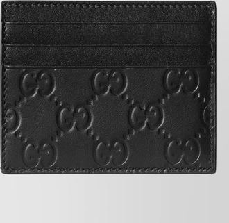 Gucci leather gg-emblem card holder