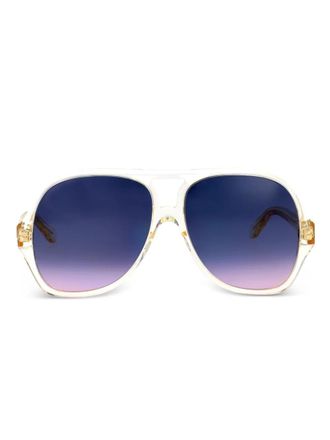 Chloé oversized sunglasses - White