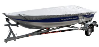 OEM Telo Di Copertura Per Barca Da Pesca 270 G/m2 270-300 Cm - Grigio Per Trasporto