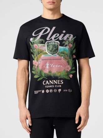 Philipp Plein T-shirt in cotone con stampa Cannes