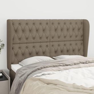 vidaXL Cabecero Con Orejas De Tela Gris Taupe 147x23x118/128 Cm Vidaxl
