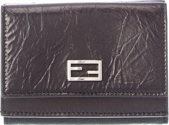Fendi Fendi Tube Mini Leather Trifold Wallet