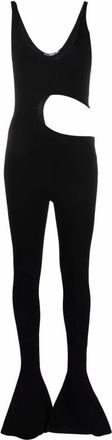 Stella McCartney Cut-Out Jumpsuit - Dames - Jumpsuits - Zwart - S - Polyester - Jumpsuits & Playsuits