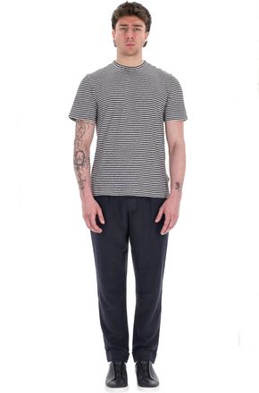 Officine G&eacute;n&eacute;rale Horizontal Stripe Cotton-Linen T-Shirt