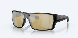 Costa Unisex Reefton Pro Polarized Sunglasses In Matte Black Sunrise Silver Mirror