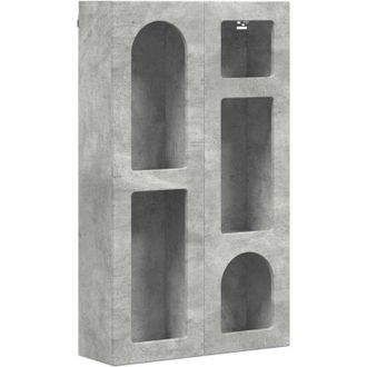 vidaXL Mueble Colgante Con Estante Gris Concreto 59 X 20 X 100 Cm Vidaxl