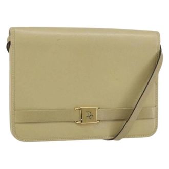 Dior Pre-owned Vintage Schoudertas - Dames - Vintage Schoudertas - Beige - ONE Size - Leer - Vintage