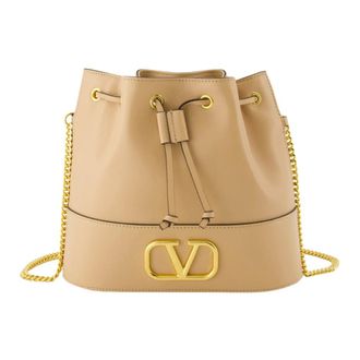 Valentino Garavani Bucket Bags, female, Beige, Size: ONE SIZE Mini VLogo Signature Bucket Bag