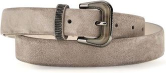 Brunello Cucinelli Beige Calf Leather Bos Taurus Regular Womens Belt