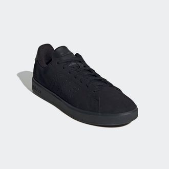 adidas Sneaker ADIDAS SPORTSWEAR ADVANTAGE 2.0, Herren, Gr. 38,5, schwarz (core schwarz, glow blau, carbon), Leder, Synthetik, Schuhe Sneaker