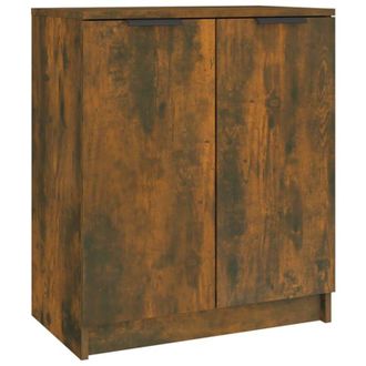 vidaXL Vidaxl - Mueble Zapatero Madera Contrachapada Roble Ahumado 59x35x70 Cm