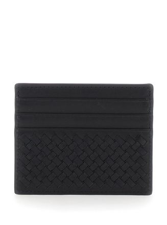 Dragon Diffusion Womens Cardholder Woven Calfskin Black Accessory
