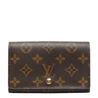 Louis Vuitton Brown Pvc Leather Long Wallet (Bi-Fold) (Pre-Owned)
