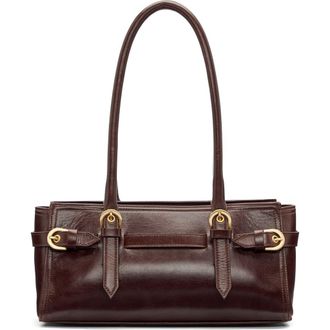 Reformation Dominique Leather Shoulder Bag in Chestnut Leather at Nordstrom